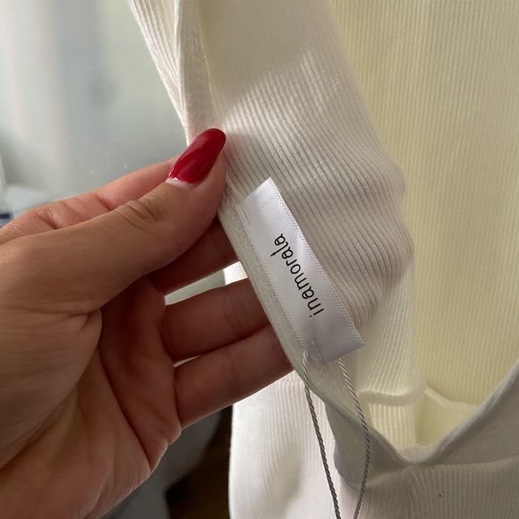 Inamorata Sunset Ribbed Romper -White XS - Picture 8 of 9